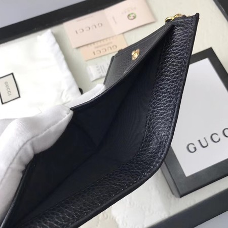 Gucci Calfskin Leather Wallet 474747 black