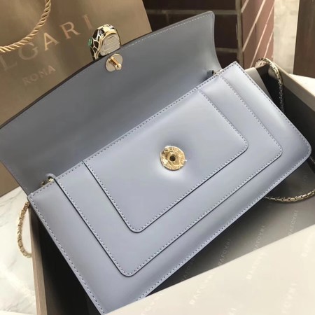 Bvlgari Original Calfskin Leather serpenti forever Shoulder Bag 97521 Light blue