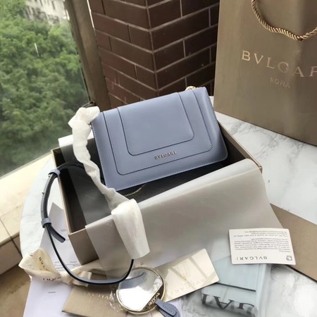 Bvlgari Original Calfskin Leather serpenti forever Shoulder Bag 97522 Light blue