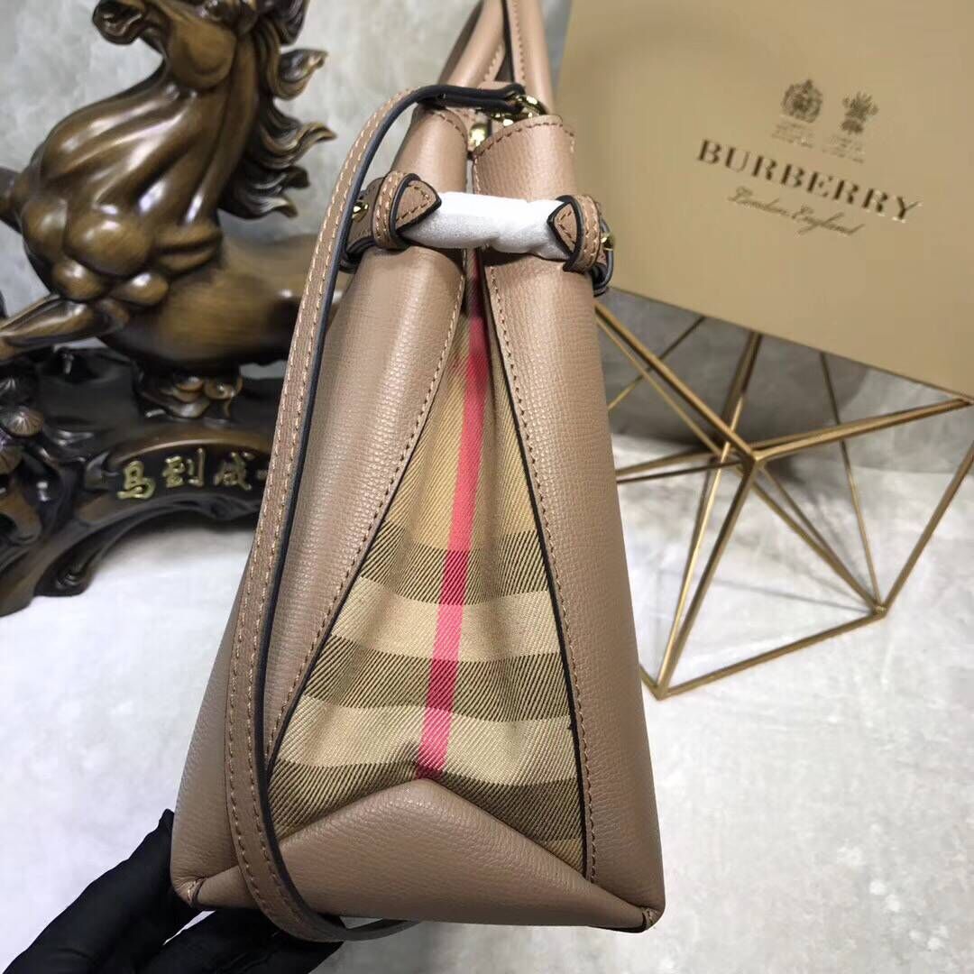 BurBerry Leather Tote Bag 5559 apricot