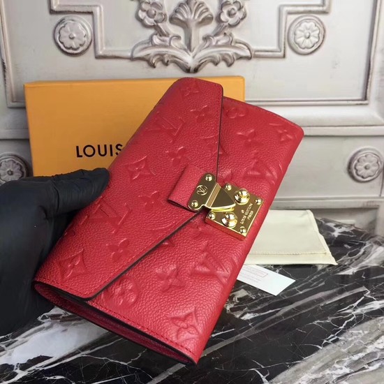 Louis Vuitton Original Monogram Empreinte Metis Wallet 62459 red