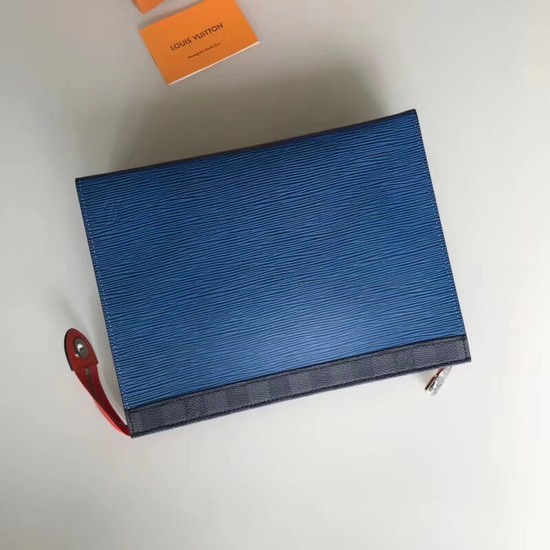 Louis Vuitton Split Pochette Voyage EPI Leather M67736 blue