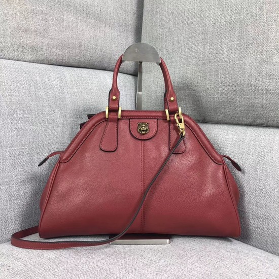 Gucci RE Medium Top Handle Bag Style 516459 Red