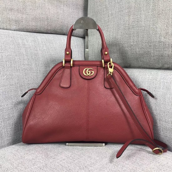 Gucci RE Medium Top Handle Bag Style 516459 Red