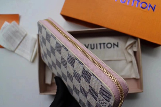 Louis Vuitton Damier Azur Zippy Wallet 63503 pink