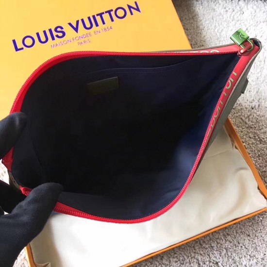 Louis Vuitton Monogram Canvas Clutch Bag POCHETTE APOLLO 61692 blue