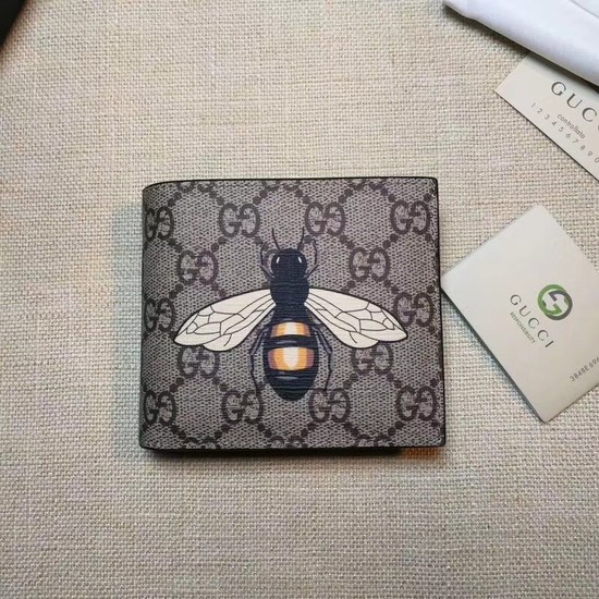 Gucci Bee print GG Supreme wallet 451268