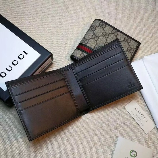 Gucci print GG Supreme wallet 138042 Chocolates