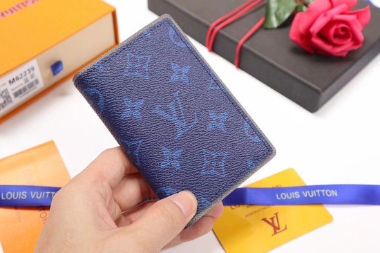 Louis Vuitton Monogram Ink Card Purse 62219 blue