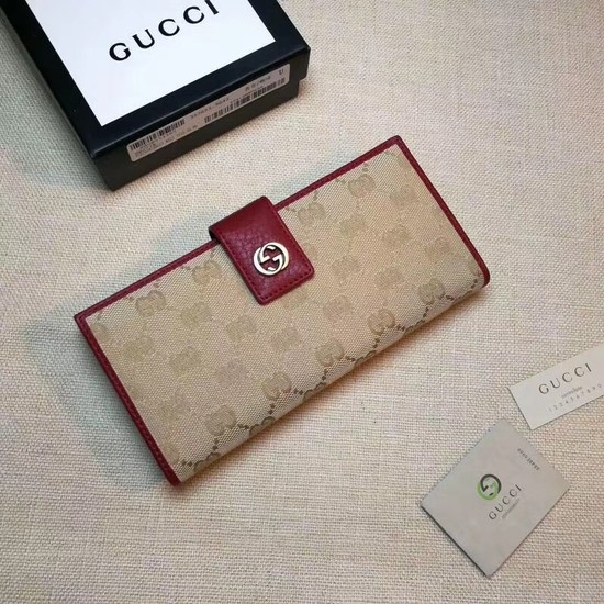 Gucci Calf leather Wallet A337335 red