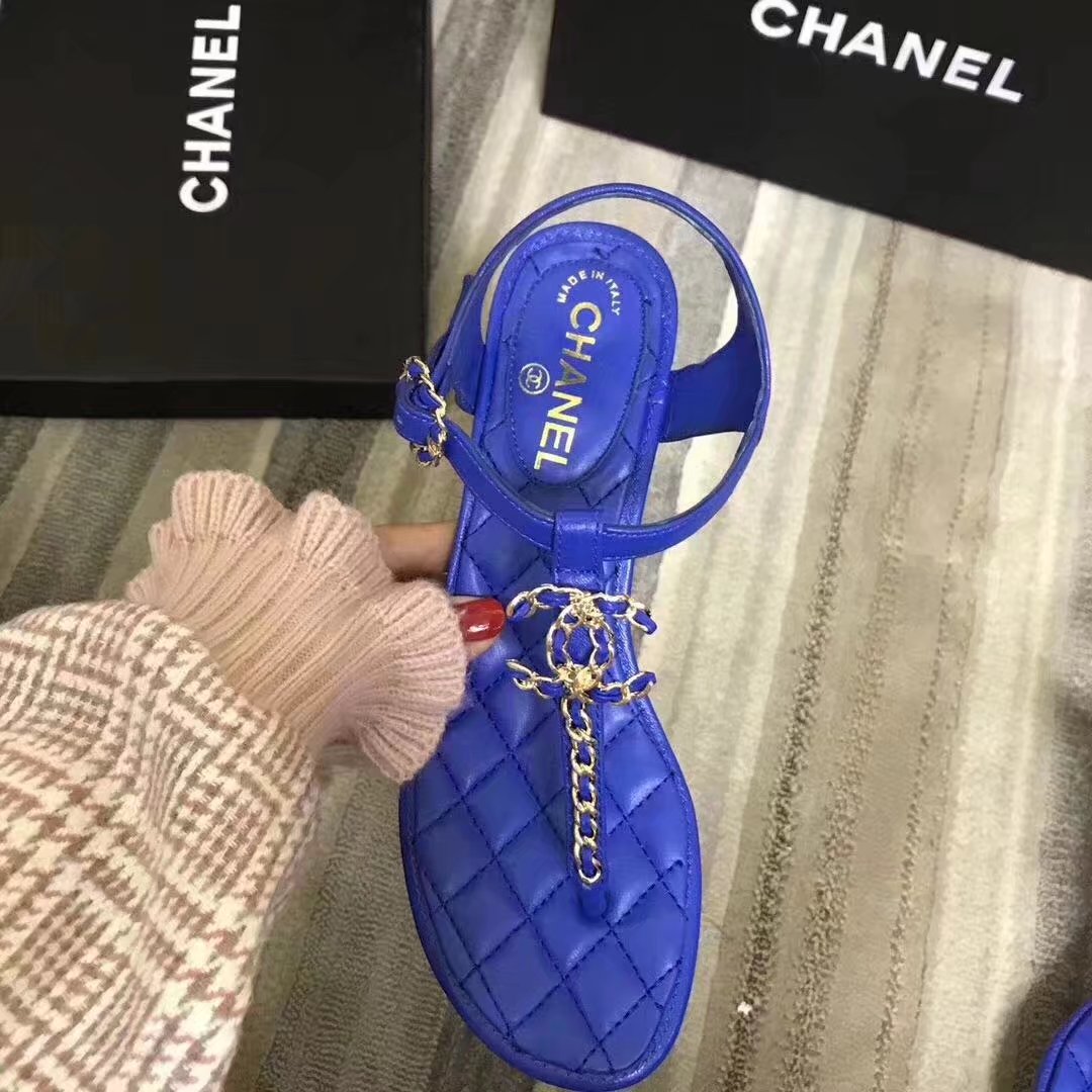 Chanel sandals CH2328LS blue heel of a shoe 4CM