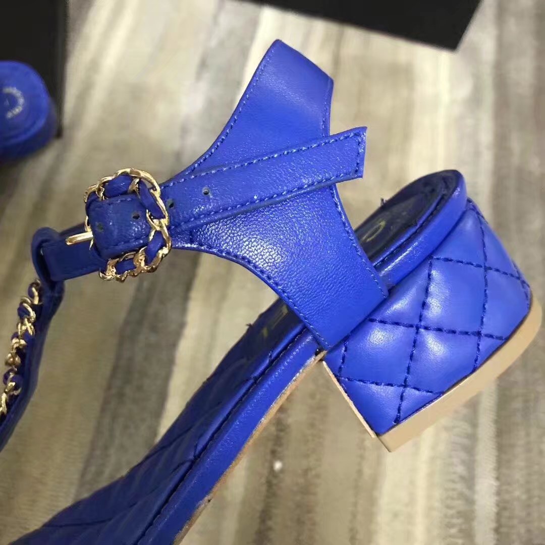 Chanel sandals CH2328LS blue heel of a shoe 4CM