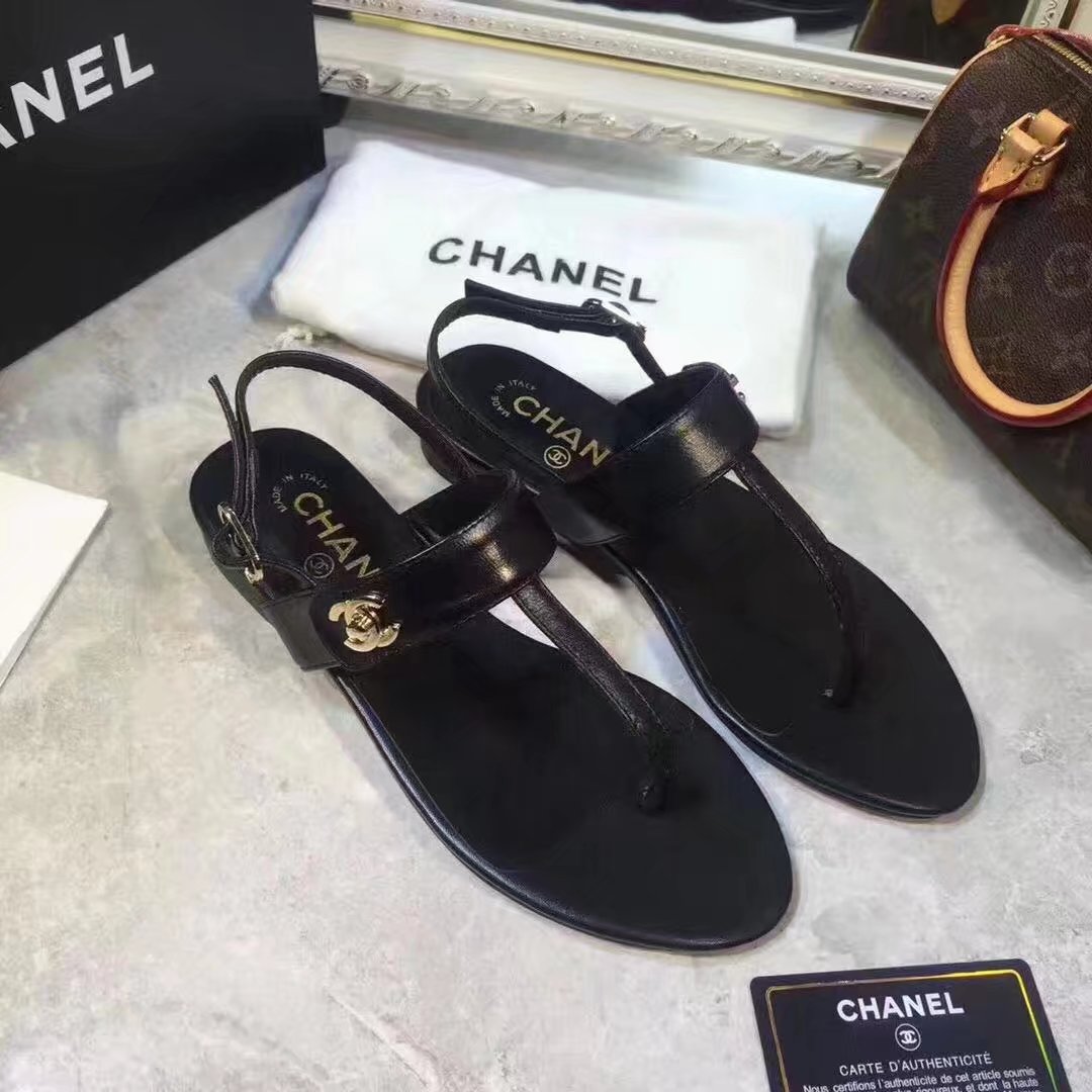 Chanel sandals CH2338HLL black