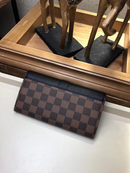 Louis Vuitton Damier Canvas CLAPTON WALLET N64448 black