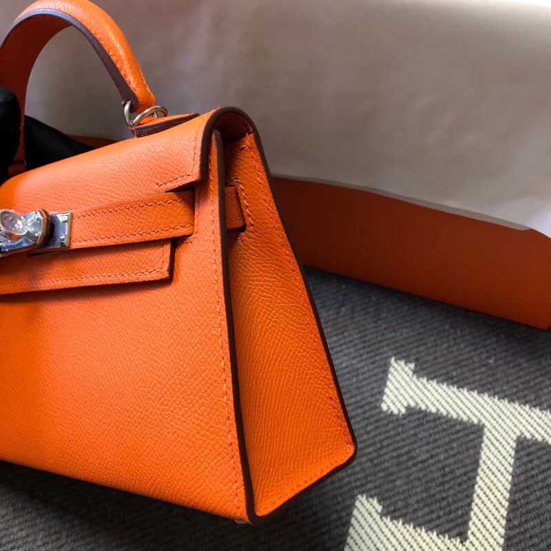 Hermes Kelly Tote Bag Original epsom  Leather KL20 Orange