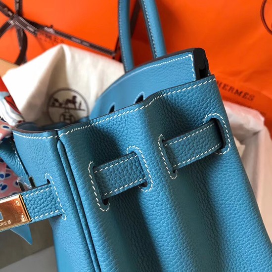 Hermes Birkin Tote Bag Original Togo Leather BK35 blue