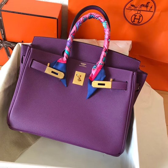 Hermes Birkin Tote Bag Original Togo Leather BK35 purple