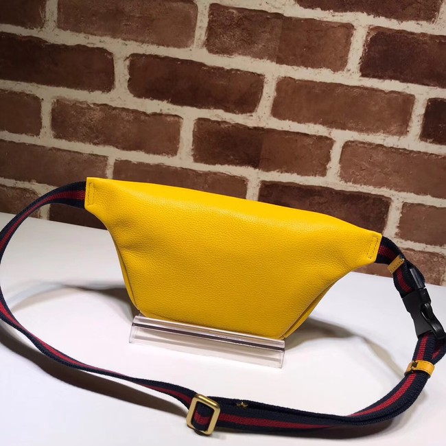 Gucci Print small belt bag 527792 yellow