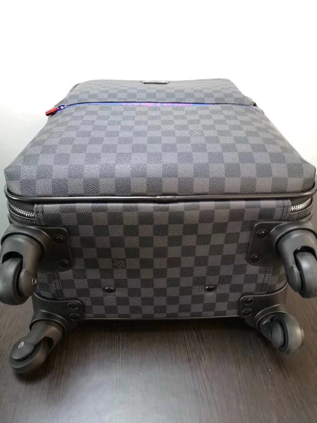 Louis Vuitton Damier Graphite canvas Universal wheel Pegase 55 N41385 black