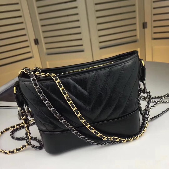 CHANEL GABRIELLE Original leather Hobo Bag A93841 black