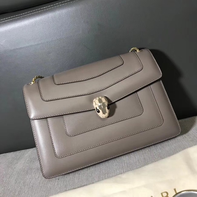 BVLGARI Serpenti leather shoulder bag 14632 grey