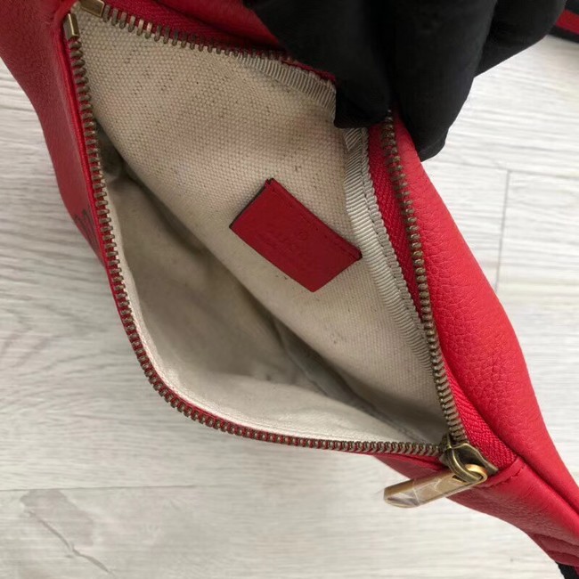 Gucci Print small belt bag 527792 red