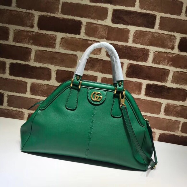 Gucci RE medium top handle bag Style 516459 green