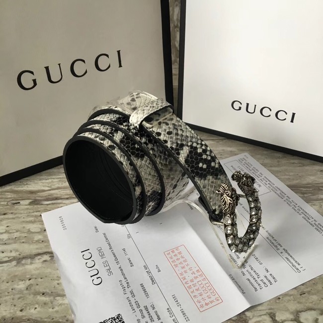 Gucci Snakeskin belt with Horsebit A488940