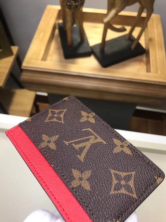 Louis Vuitton Monogram Canvas CARD HOLDER M60703 red