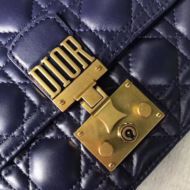 DIORADDICT FLAP BAG IN BLUE CANNAGE LAMBSKIN M5818