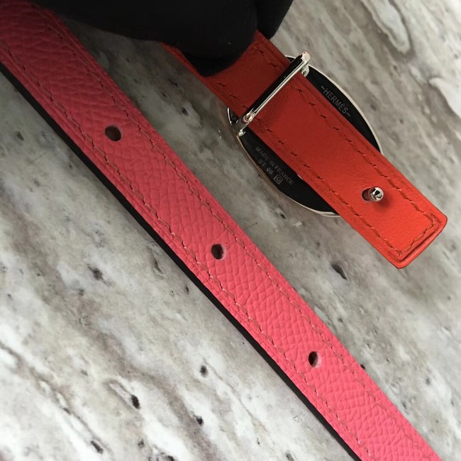 Hermes Focus belt buckle & Reversible leather strap 13 mm H20813 rose