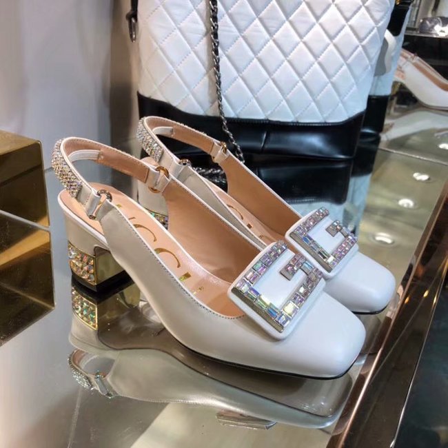 Gucci High-heeled shoes GG1376LD white Heel high 6CM