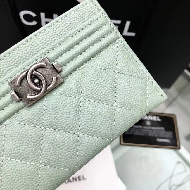 BOY CHANEL Card Holder A84431 Light green