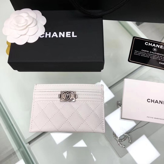 BOY CHANEL Card Holder A84431 White