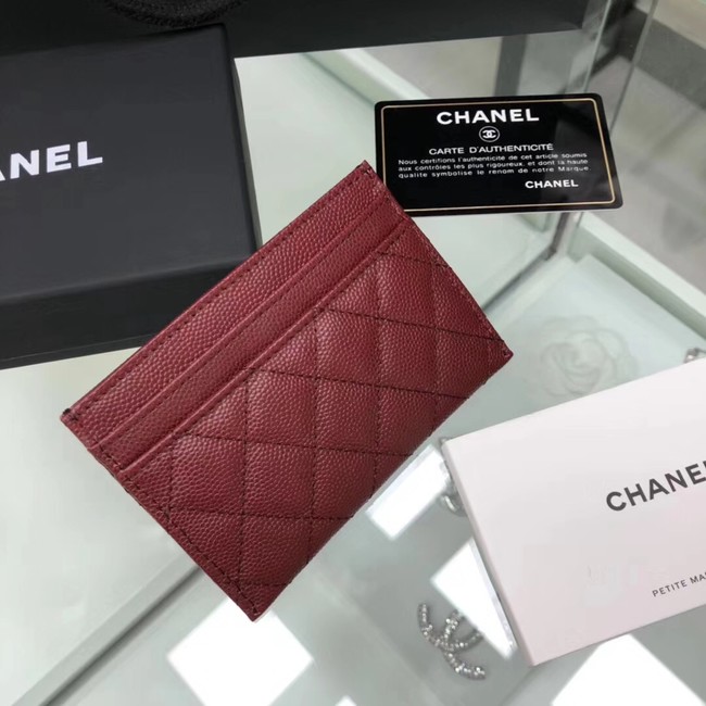 BOY CHANEL Card Holder A84431 red