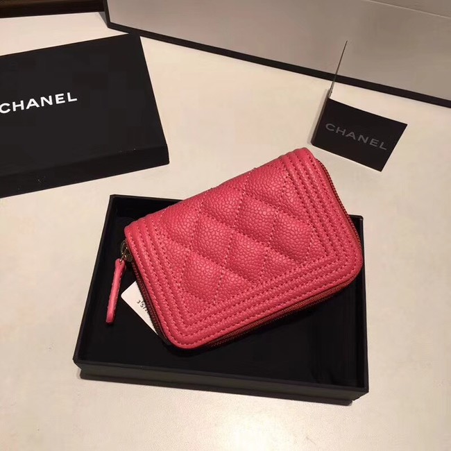 BOY CHANEL Coin Purse A80602 rose