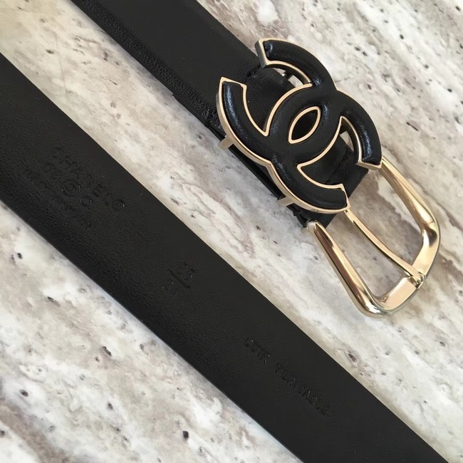 Chanel Original Calf leather Belt 56989 black