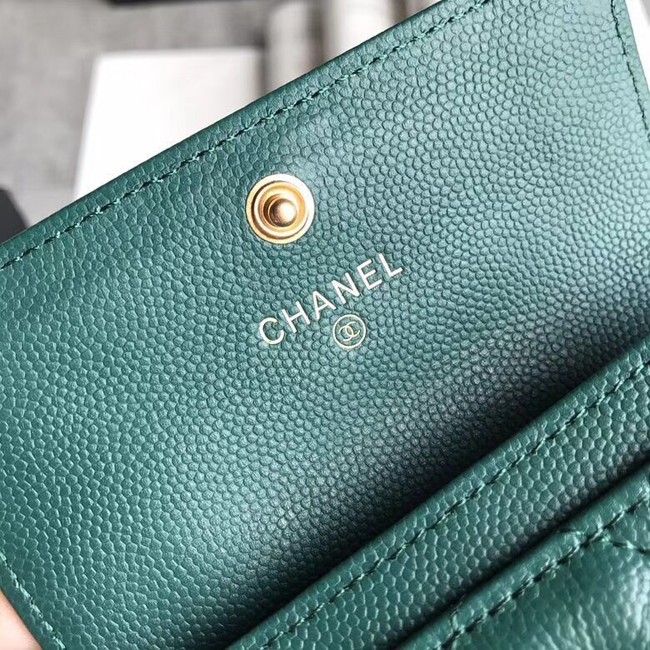 BOY CHANEL Card Holder A80603 green