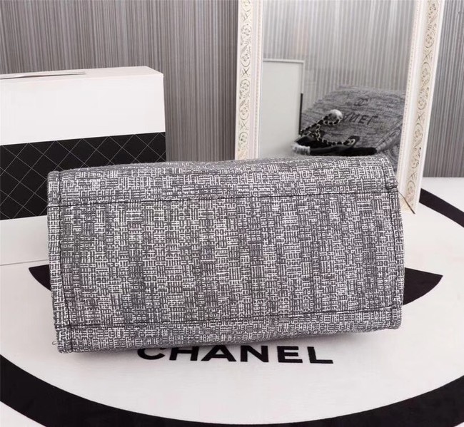 Chanel Canvas Tote Shopping Bag 8099 grey