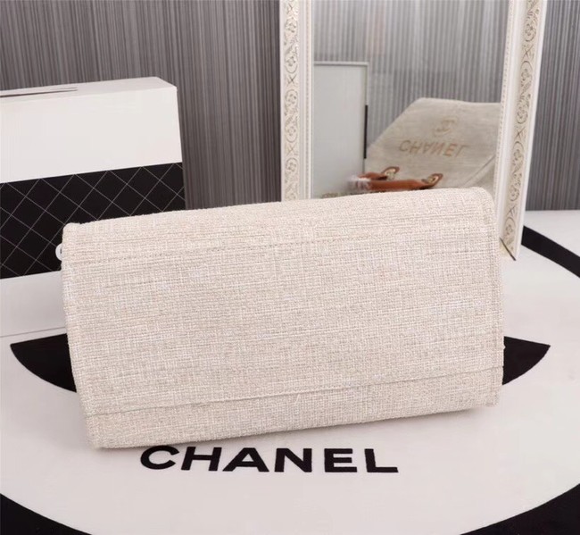 Chanel Canvas Tote Shopping Bag 8099 off-white