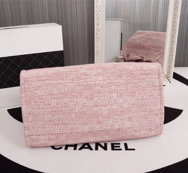 Chanel Canvas Tote Shopping Bag 8099 pink