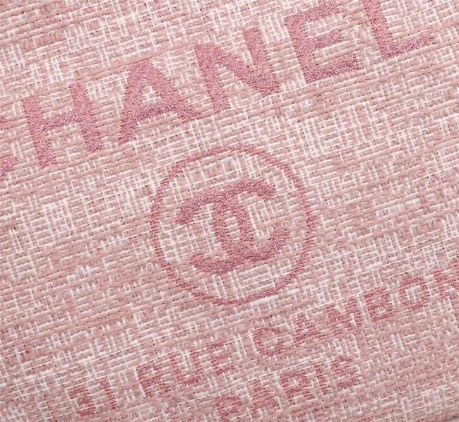 Chanel Canvas Tote Shopping Bag 8099 pink