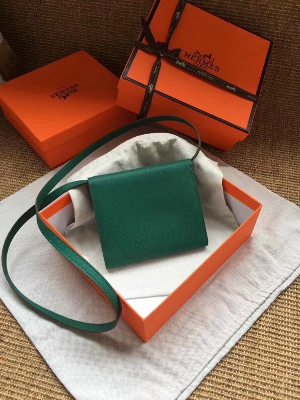 Hermes Clutch Epsom calfskin H0589 green