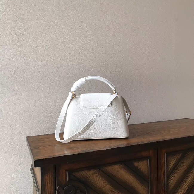 Louis vuitton original taurillon leather Capucines PM M48865 white