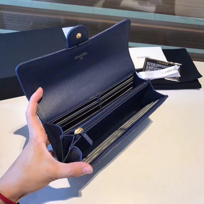 Chanel Classic Flap Wallet A80758 Blue