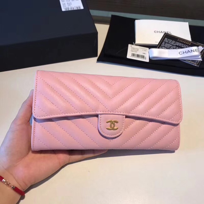 Chanel Classic Flap Wallet A80758 pink