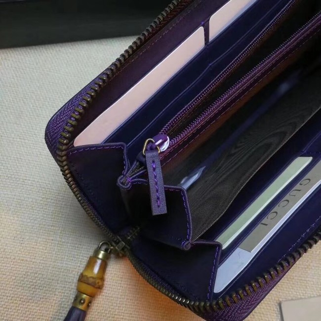 Gucci GG canvas zipper wallet 353651 purple