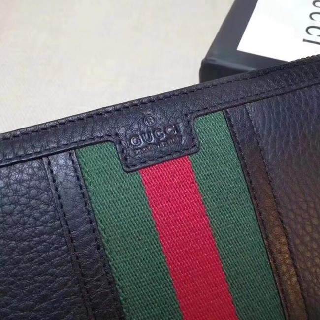 Gucci Leather zipper wallet 353651 black