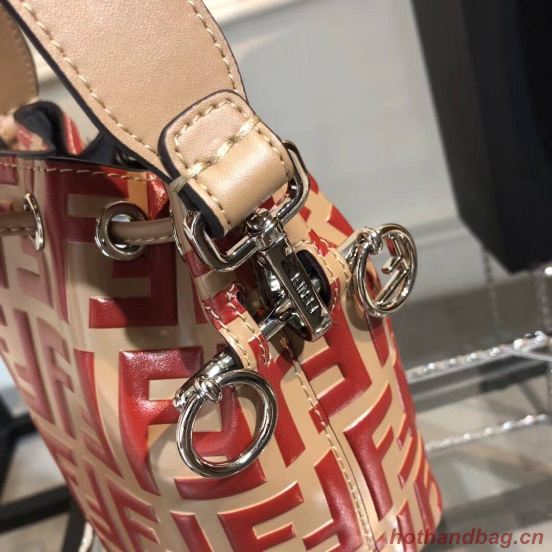 Fendi KAN I LOGO Handbag F0835 red