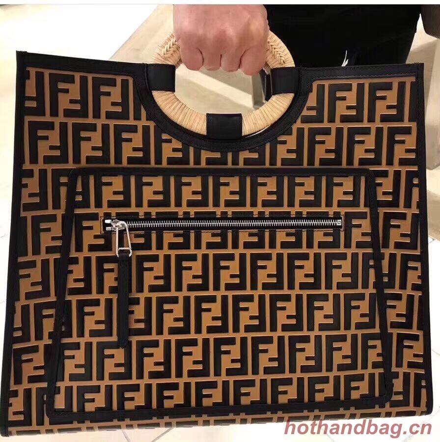 FENDI Kan I Original Leather Tote Bag 23589